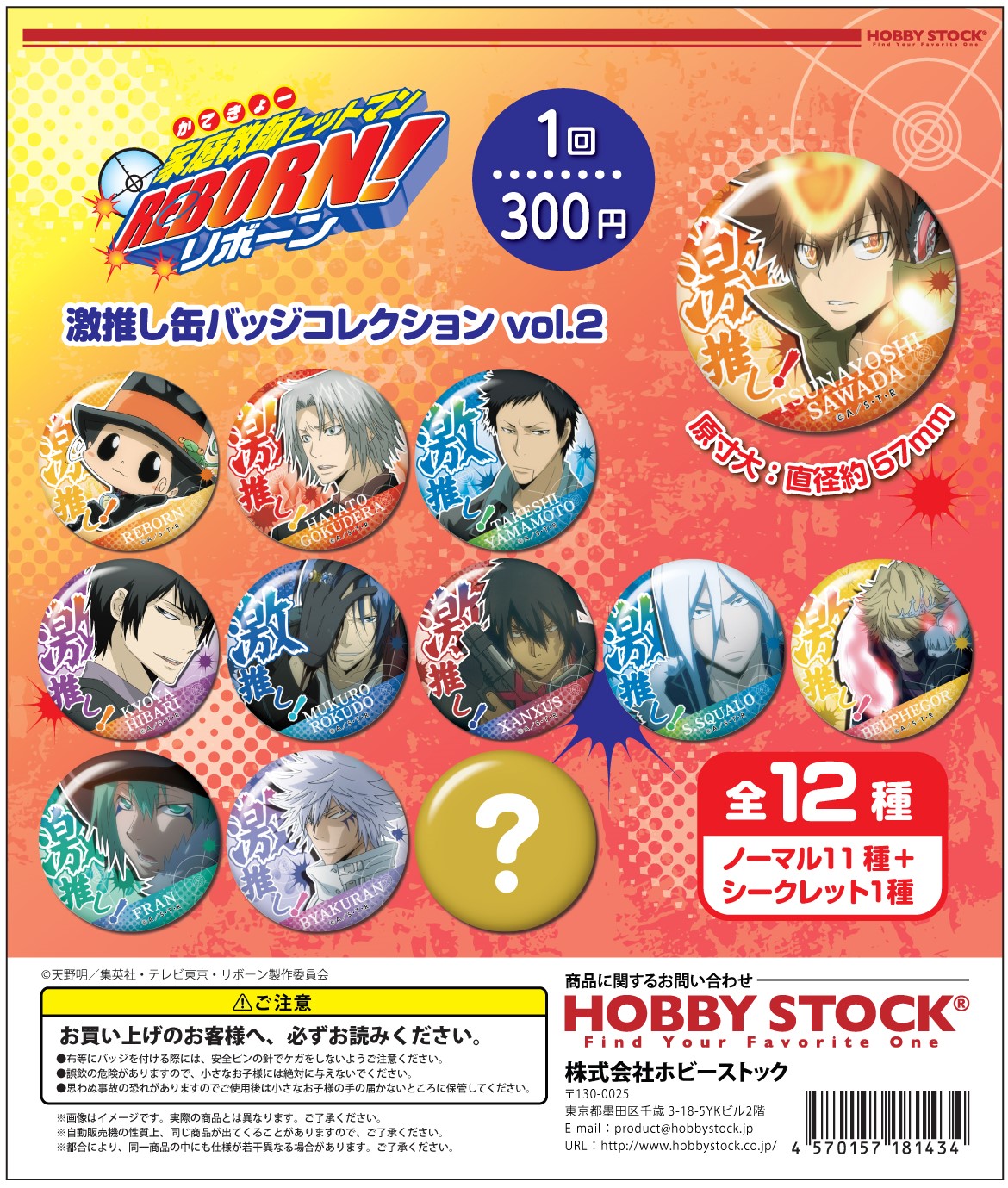 家庭教師ヒットマンREBORN! 激推し缶バッジコレクション vol.2 | j