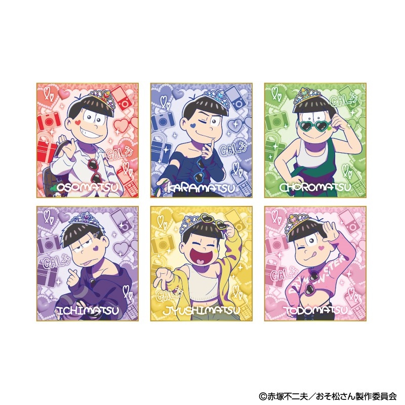 レトロ　パーマン　おそ松さん等　ミニカード　当時物 おそ松さん ミニ色紙01/ギャル男ver. ブラインド(全6種)(描き下ろし
