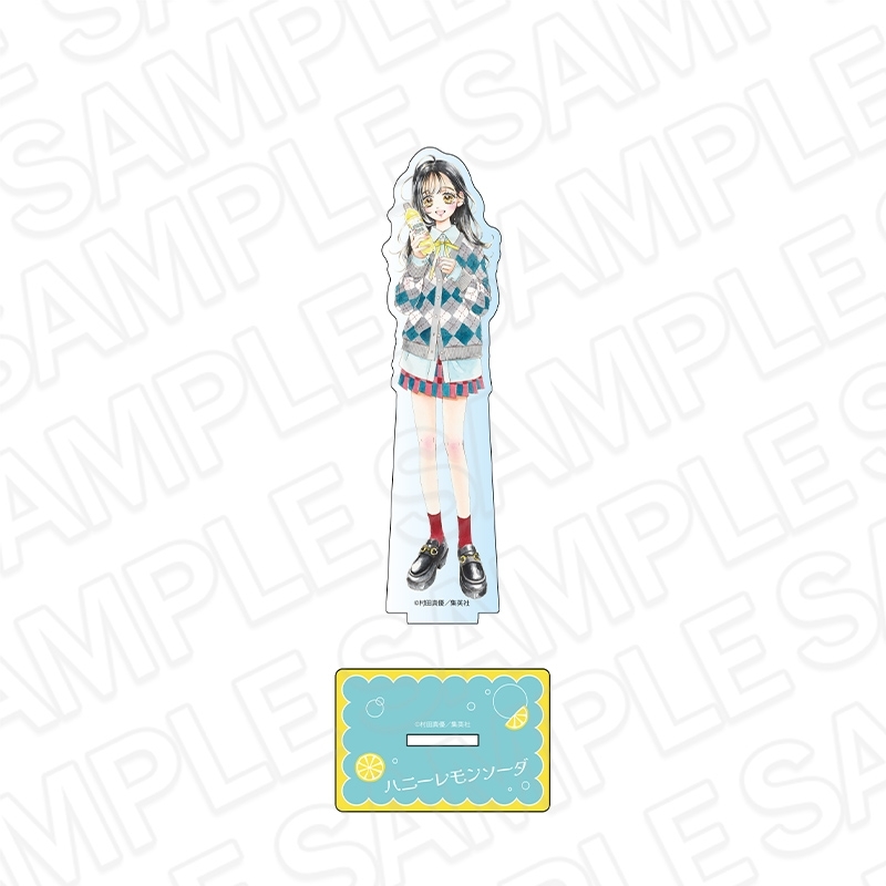 りぼんカフェ70周年 缶バッジ　アクリルスティッカー　￼しおりハニーレモンソーダ ハニーレモンソーダ アクリルフィギュア りぼん70周年CAFE | j-hobby