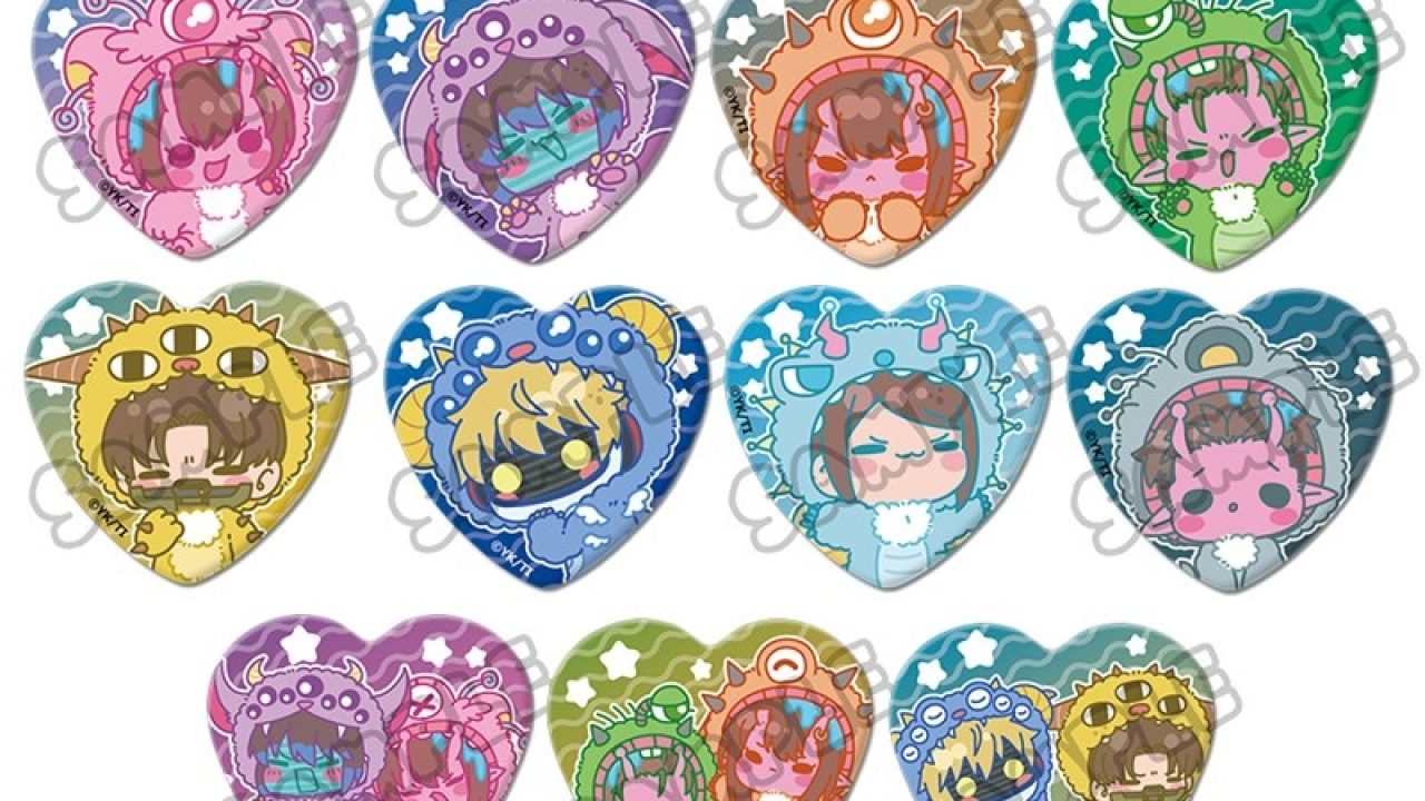 アニメ『銀河特急 ミルキー☆サブウェイ』 ハート型缶バッジ(mochocho