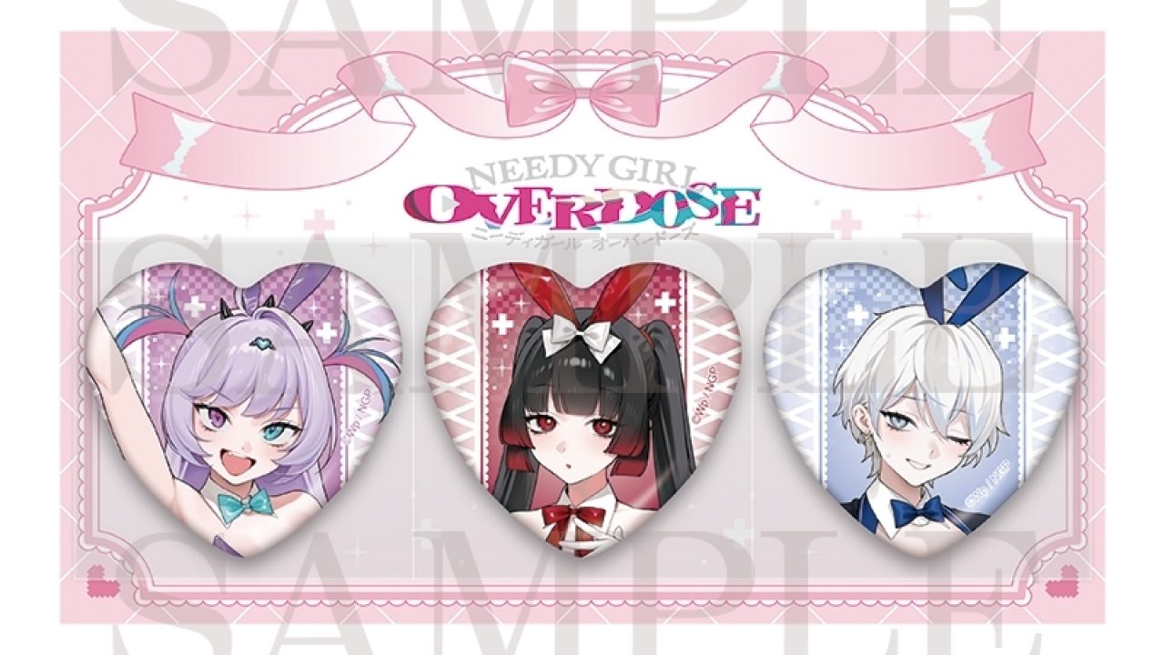 NEEDY GIRL OVERDOSE ハート型缶バッジセット NEEDY GIRL OVERDOSE ハート型缶バッジ3個セット | j-hobby Collection