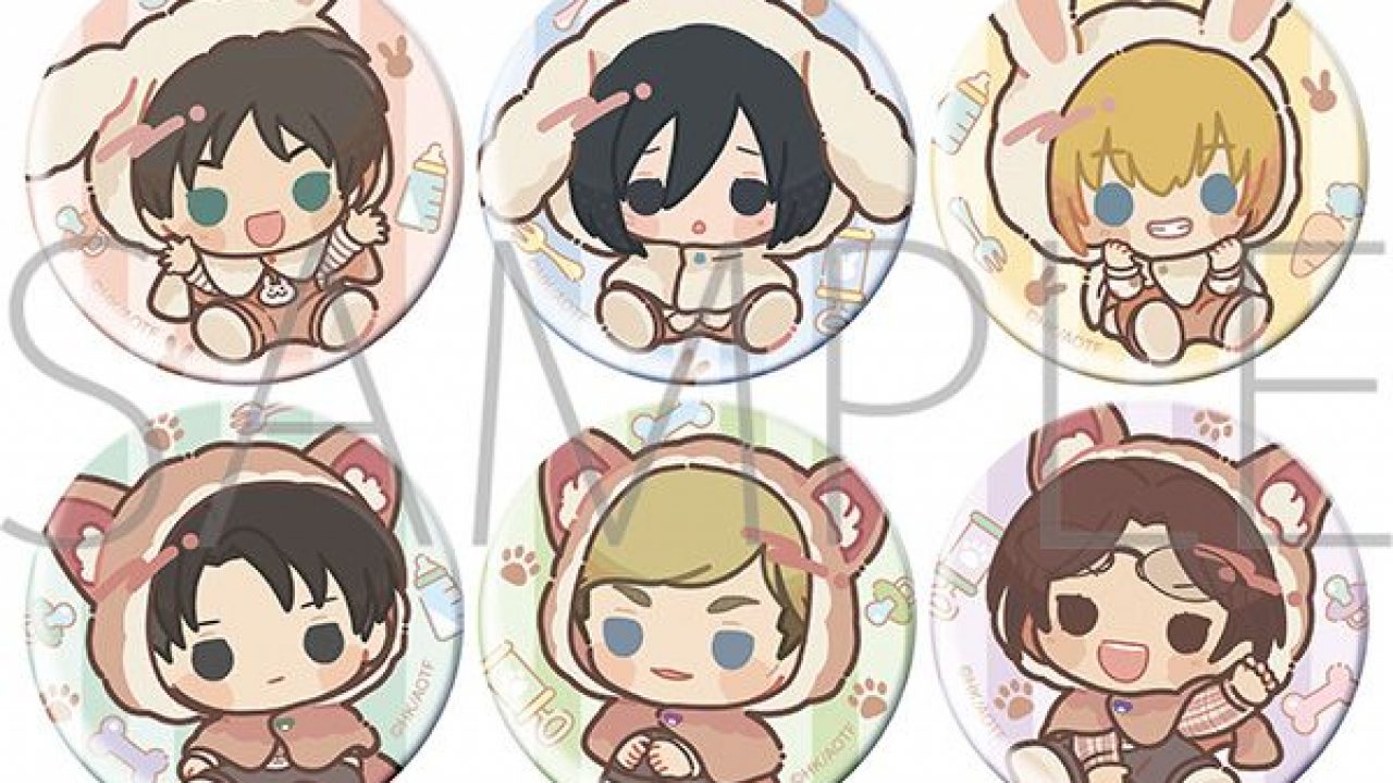 進撃の巨人_キャラバッジコレクション/(ベビー) 【BOX/6パック入り