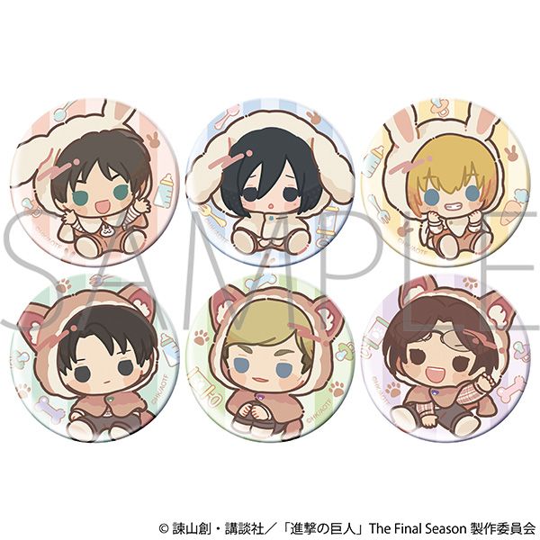 進撃の巨人_キャラバッジコレクション/(ベビー) 【BOX/6パック入り