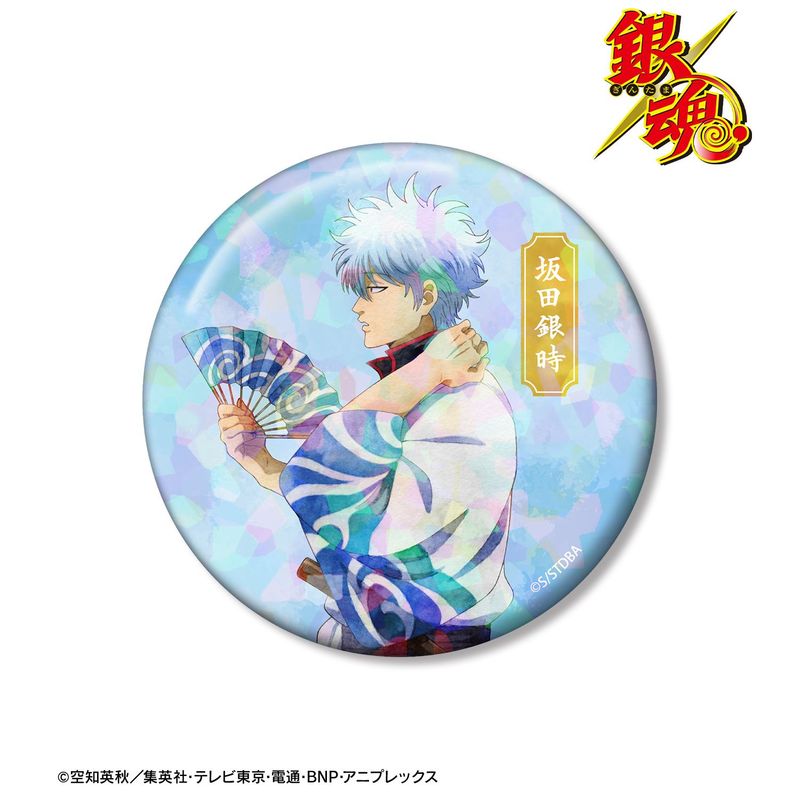 銀魂_描き下ろし 夏の歩み・水彩風ver. 75mmホログラム缶バッジ | j